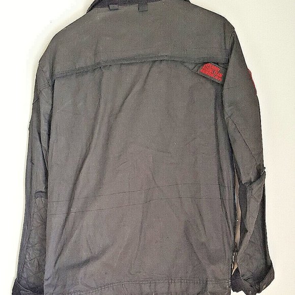 SUPERDRY LIMITED BOMBER RACING MOTO JACKET NWT Sz XXL Black - Picture 7 of 7